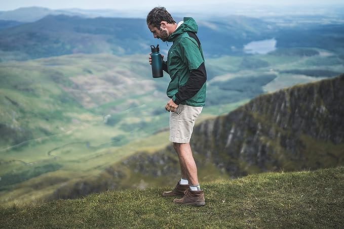Simple Modern Insulated Straw Lid - Fits All Summit and Hydro Flask Wide Mouth Water Bottle Sizes - Insulated Splash Proof Cap for 10, 12, 14, 16, 18, 20, 22, 24, 32, 40, 64 & 84 oz - Winter White