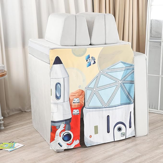 Play Panels for Kids Foam Play Couch, Space Settlement