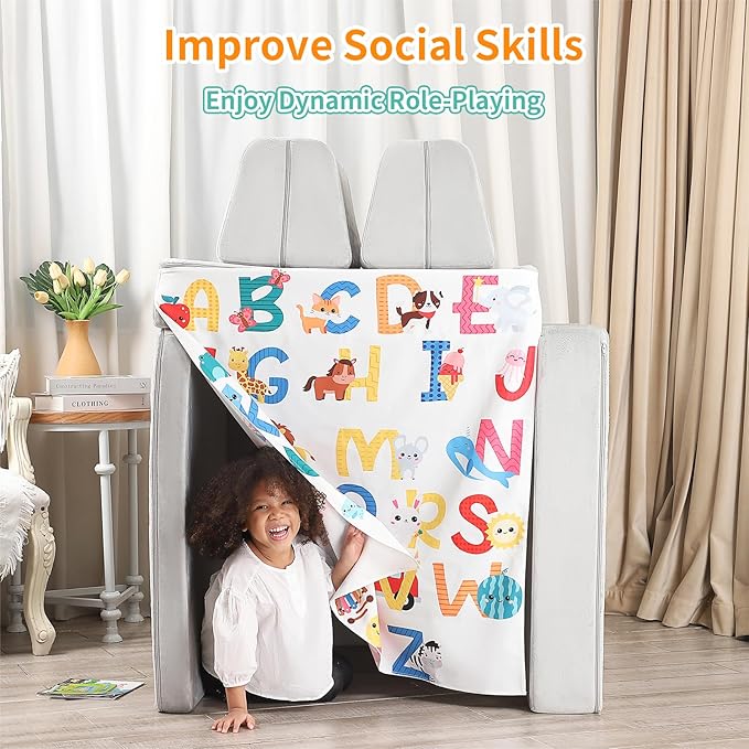 Play Panels for Kids Foam Play Couch, Funny ABC