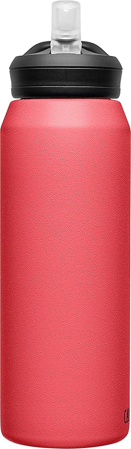 CamelBak eddy+ Water Bottle with Straw 32oz - Insulated Stainless Steel, Wild Strawberry
