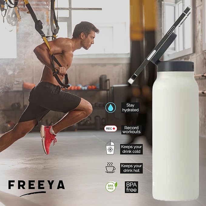 stainless steel water bottle (black), medium, JX-0008