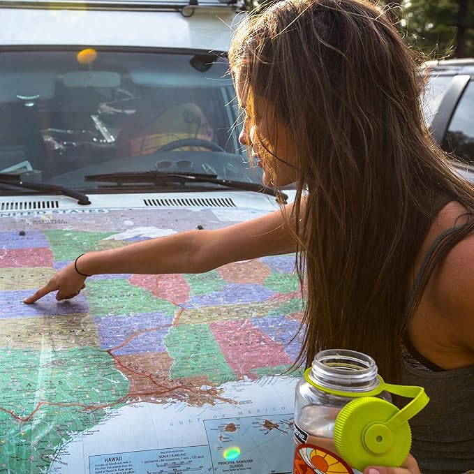 Nalgene Sustain Tritan BPA-Free Water Bottle Made with Material Derived from 50% Plastic Waste, 32 OZ, Wide Mouth