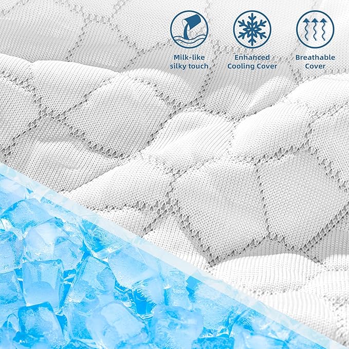 Cooling Memory Foam Pillows Foam Pillow Gel Memory Foam Pillow Bed Pillow for Sleeping Standard Size White