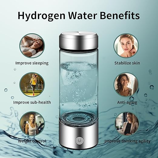 Hydrogen Water Bottle, Premium Hydrogen Water Bottle Generator, Suitable for Home, Travel, Sports and Healthy Gifting