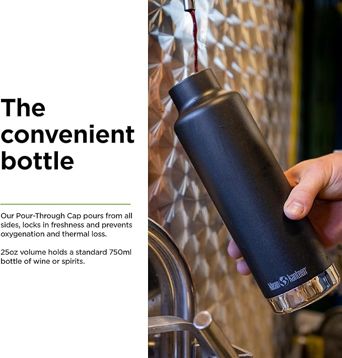 Klean Kanteen Insulated Pour Through - 25 oz - Black