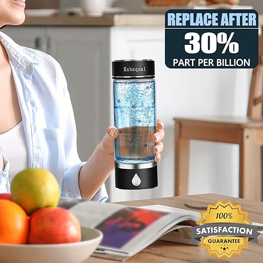 2024 Hydrogen Water Bottle Generator with 3-Minute Rapid Electrolysis Portable Hydrogen Rich Water Maker with PEM & SPE Technology Ionized Water Generator for Enhancing Water Quality.