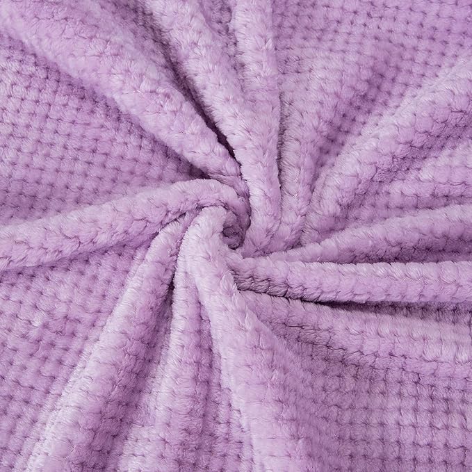 Fuzzy Throw Blanket, Plush Fleece Blankets for Adults, Toddler, Boys and Girls, Warm Soft Blankets and Throws for Bed, Couch, Sofa, Travel and Outdoor, Camping (Full Twin(70"x80"), XL2-Lavender)