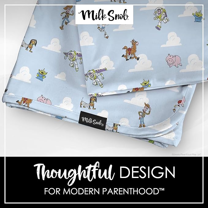 Milk Snob Disney Pixar Toy Story Baby Boy and Girl Swaddle Blanket, Soft Receiving, Security Bed and Play Blanket, Toddler and Infant Baby Bedding Registry and Shower Gifts, Newborn Essentials, 35x35