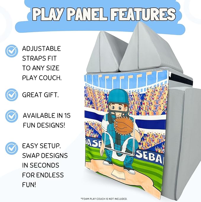 Play Panel for Childrens Foam Sofa Kids Couch (Baseball)