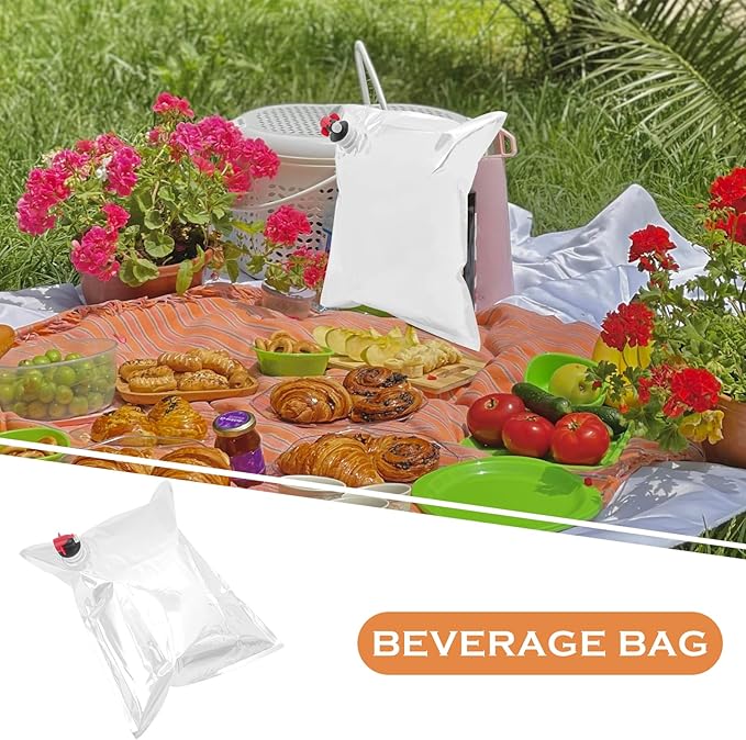 MAGICLULU 10pcs Wine Purse Refill Bags Refill Bladders 5L Wine Purse Replacement Bags Refill Dispenser Bag Refillable Wine Replacement Storage Pouch with Spout for Wine