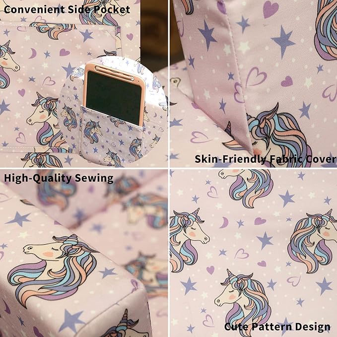 Kids Sofa, Children's 2 in 1 Convertible Relaxing Sofa to Lounger - Extra Soft Flip Open Chair & Sleeper, Cute Dinosaur Print Toddler Chairs Kids Couch for Kids Girls Boys, Polyester