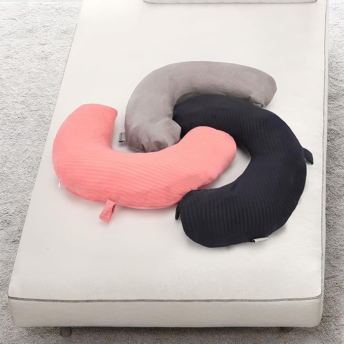 Travel Neck Pillow Cover Neck Pillow Replacement Cover Travel U Neck Pillow Case Cover Soft and Smooth Neck Pillow Cover Black (Only Pillow Cover, No Filler)