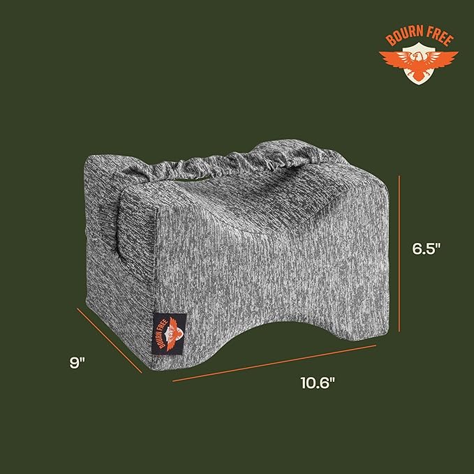 Knee Pillow for Side Sleepers – Memory Foam for Spinal Alignment & Pain Relief – Comfort Sleep Leg Cushion for Sciatica, Back, Hip Discomfort – with Knee Pillow Replacement Cover (Extra Firm)