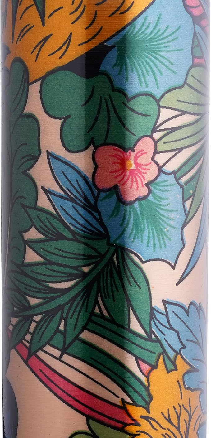 Pure Copper Water Bottle 30 oz 900 ml Leak Proof Ayurvedic 100% Pure Copper Vessel for Drinking - WildFlower Printed Copper Bottle for Sports