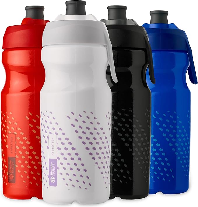BlenderBottle Hydration Halex Squeeze Water Bottle with Straw, 22-Ounce, Red
