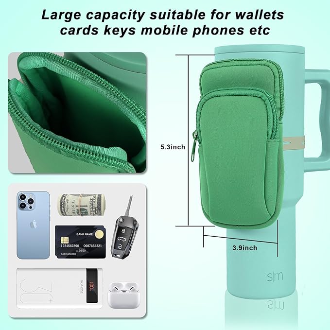 MLKSI Water Bottle Zipper Pouch (green)