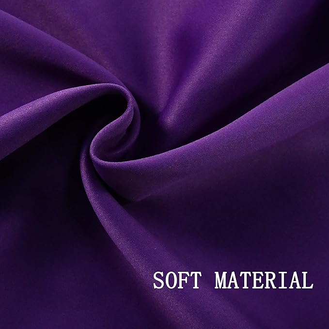 Purple Valance for Bathroom Solid Grommet Top Blackout Valance Window Treatment for Living Room Short Straight Drape Valance for Bedroom Kids Room 52X18 1 Panel Royal Purple