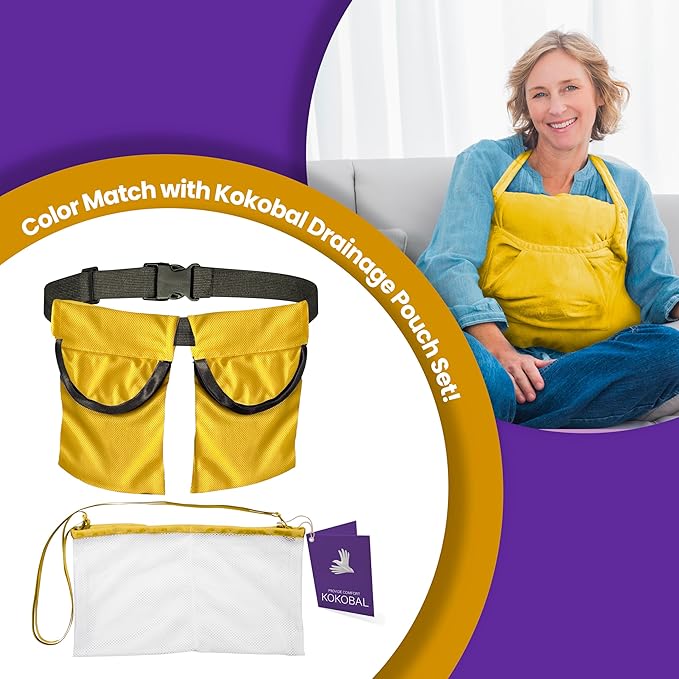 Mastectomy Pillow Post Op Pillow for Breast Surgery Recovery | Choose The Color for You | Hand Ice-Pack Pockets | Converts to Cloud Soft Cushion (Golden Rays)