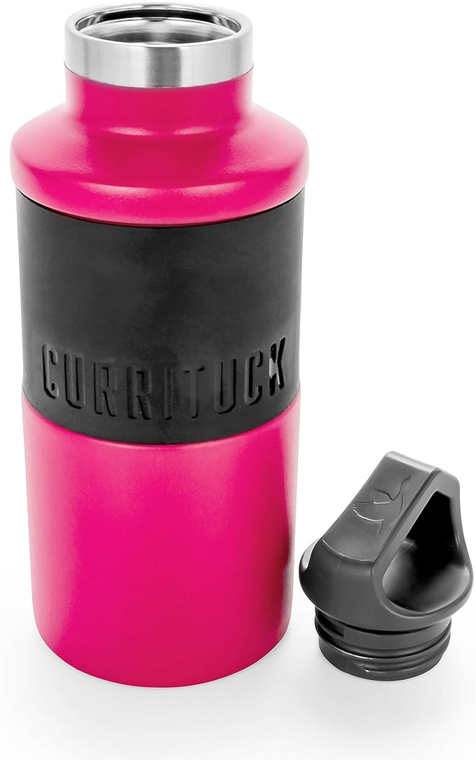 Camco Currituck Standard Mouth Raspberry Pink 12 oz. Water Bottle - BPA Free, Keeps Drink's Temperature For Hours, Great for Outdoor Activities (51936)