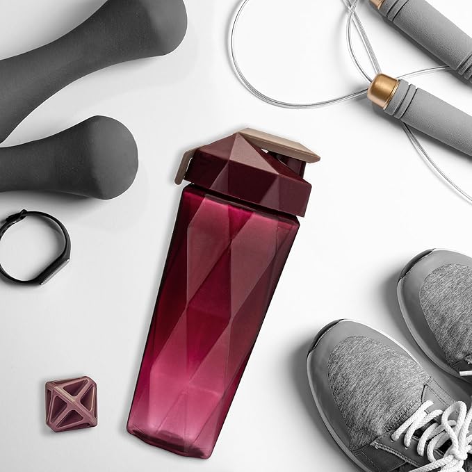 Classic 28oz Blender Shaker Bottle | Protein Shaker Bottle with Diamond Agitator | Shaker Cup with Carrying Handle and Dishwasher Safe | Maroon - 28-Ounces