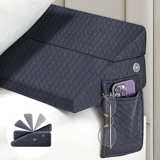 Bed Wedge Pillow for Headboard - Wedge Pillow Headboard King(76"x10"x6") - Foldable Bed Gap Filler/Headboard Pillow/Mattress Wedge - Fill Gap (0-8") Between Headboard and Mattress - AshGray