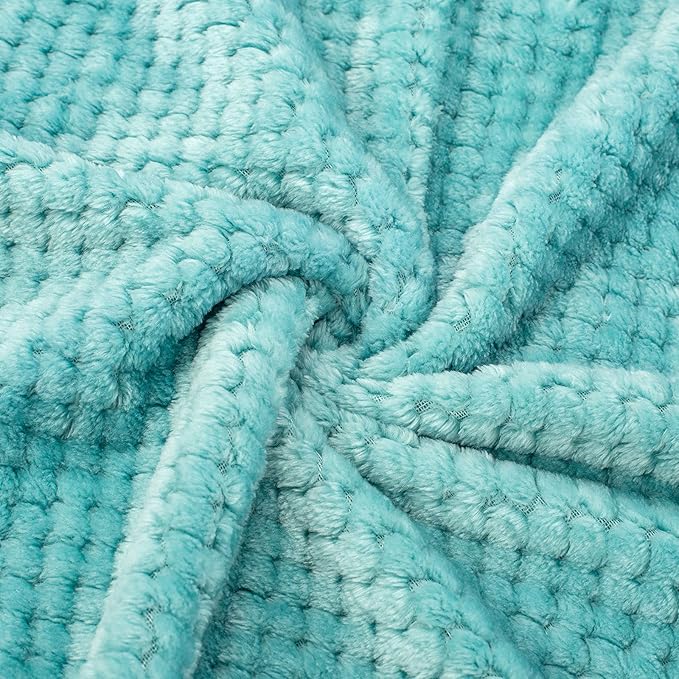 Fuzzy Blanket or Fluffy Blanket for Baby Girl or boy, Soft Warm Cozy Coral Fleece Toddler, Infant or Newborn Receiving Blanket for Crib, Stroller, Travel, Decorative (40Wx60L, M-Blue Bell)