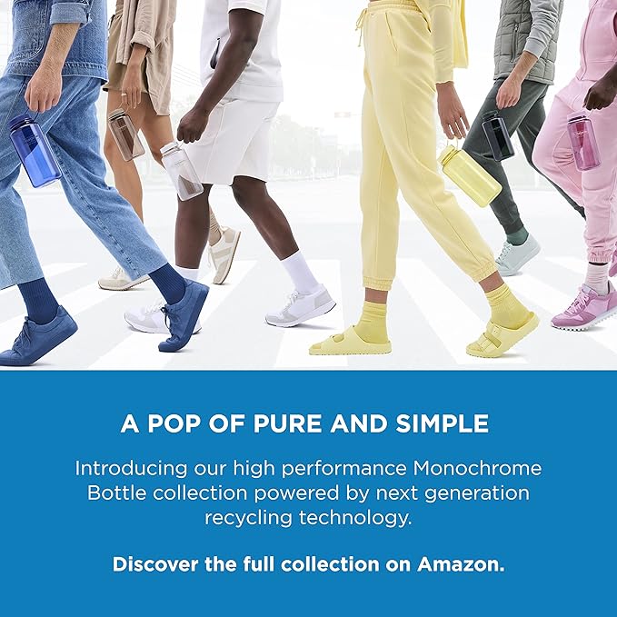 Nalgene Monochrome BPA-Free Recycled Reusable Water Bottle for Backpacking, Hiking, Gym - 32 oz Shatterproof - Mocha