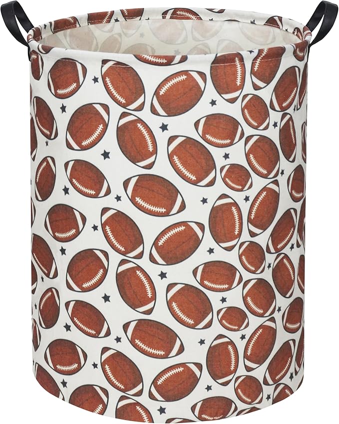 Football Kids Laundry Basket Baby Hamper Football Toy Storage Bin for Boys Room Decor Baby Nursery Hamper Gift Baskets for Bedroom Bathroom(Football)