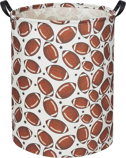 Football Kids Laundry Basket Baby Hamper Football Toy Storage Bin for Boys Room Decor Baby Nursery Hamper Gift Baskets for Bedroom Bathroom(Football)