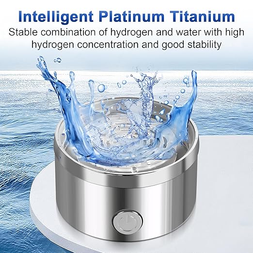 Hydrogen Water Bottle Hydrogen Water Bottle Generator Portable Rechargeable Health Hydrogen Water Bottle Hydrogen Rich Water Ready in 3 Mins Suitable for Home Office Exercise Travel (420ML)