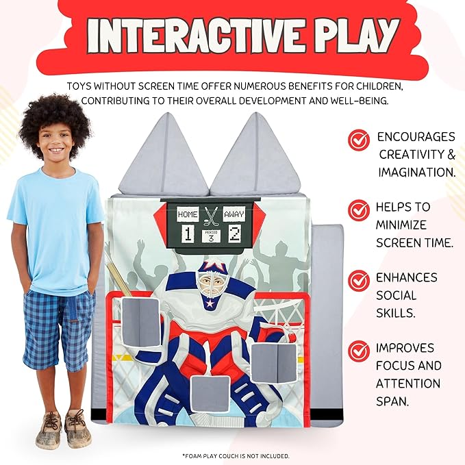 Play Panel for Childrens Foam Sofa Kids Couch (Hockey)