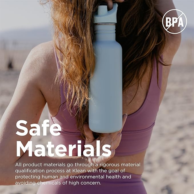 KLEAN KANTEEN Pastel Turquose Classic Water Bottle with Sport Cap, 1 EA