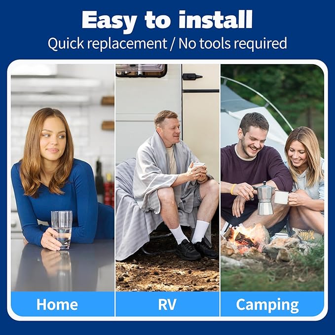 NSF/ANSI 42&372 Certified Black Filters, Replacement for Berkey BB9-2 Purification Elements Filters, Compatible with Berkey Gravity Filter System, Travel, Large, Royal, Crown Series, 2 Pack