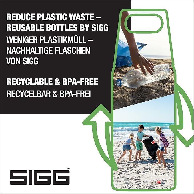 SIGG - Tritan Renew Transparent Water Bottle - Total Clear ONE MyPlanet - For Carbonated Beverages - Dishwasher Safe - With Fruit Strainer - Leakproof & Lightweight - BPA Free - 17 Oz / 25 Oz / 51 Oz