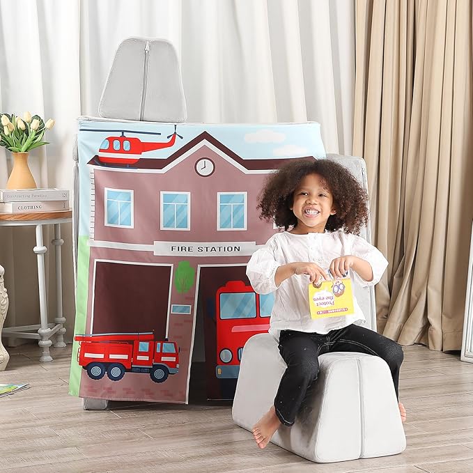 Play Panels for Kids Foam Play Couch, Fire Station