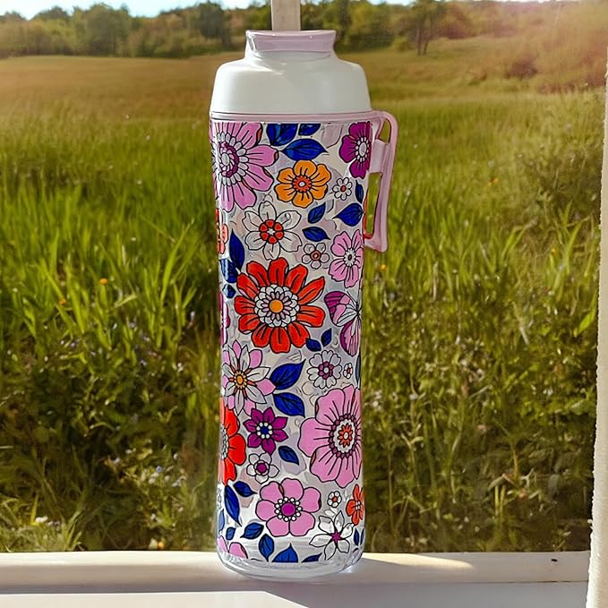 Kids Water Bottle with Chug Lid & Easy Carry Handle | 24oz BPA-Free Tritan Bottles with Leakproof Cap | Reusable & Durable for Girls, Boys, School & Sports | Made in USA