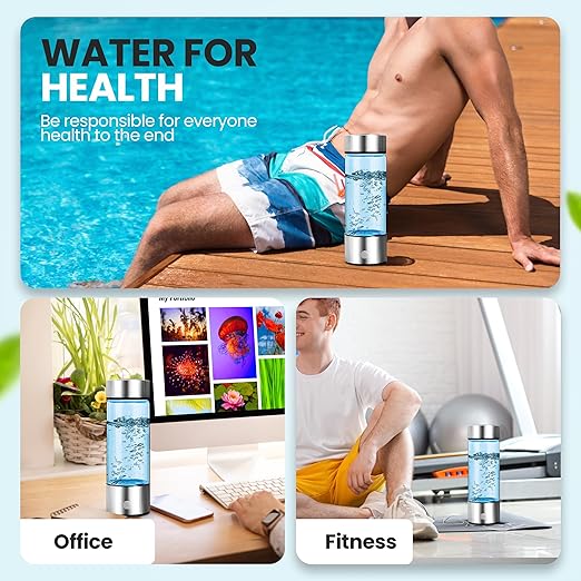 Cutting-Edge Hydrogen Water Bottle Generator. A Rechargeable Water ionizer Machine to Deliver Quick Electrolysis in Minutes. Advanced Hi-Tech for Convenient and efficient Hydrogen Water Production