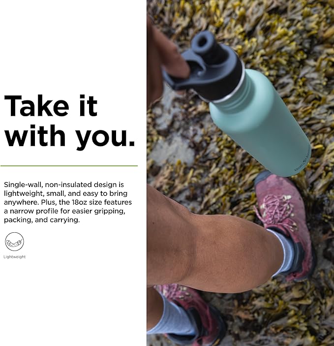 KLEAN KANTEEN Sea Spray Sport Cap with Classic Water Bottle 18oz, 1 EA