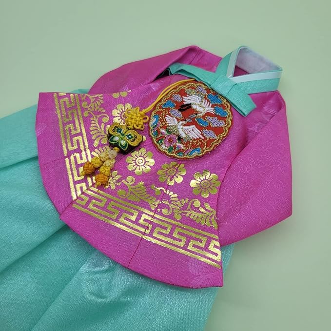Korean Traditional Clothes Hanbok Wine Bottle Cover Housewarming Gifts,First Home House Homeowner Gifts (Queen-Mint)