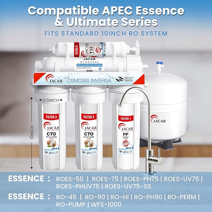 Compatible APEC Stage Reverse Osmosis Remplacement Pre-Filter Set for APEC Essence & Ultimate RO Water Filter, RO-45, ROES-50, ROES-75, ROES-PH75, RO-90, RO-PH90, RO-Hi, RO-PERM
