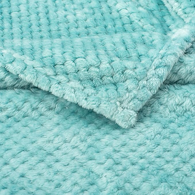 Fuzzy Blanket or Fluffy Blanket for Baby Girl or boy, Soft Warm Cozy Coral Fleece Toddler, Infant or Newborn Receiving Blanket for Crib, Stroller, Travel, Decorative (40Wx60L, M-Blue Bell)