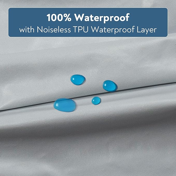 Waterproof Crib Sheets for Boys 2 Pack, Fitted Baby Crib Sheet Neutral 52" x 28" for Standard Crib and Toddler Bed Mattress, Soft and Breathable Kid Toddler Sheets for Boys or Girls, Grey & Navy