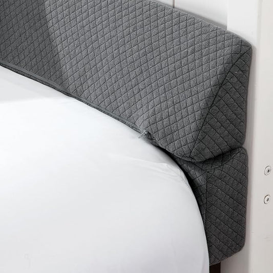 HOMBYS Wedge Pillow Headboard for Bed Gap,Foldable Bed Wedge Gap Filler Full Size,Matterss Gap Filler,Multi Functional Bed Crack Pillow, Fill The Gap (0-7") Between Your Headboard and Mattress,Grey