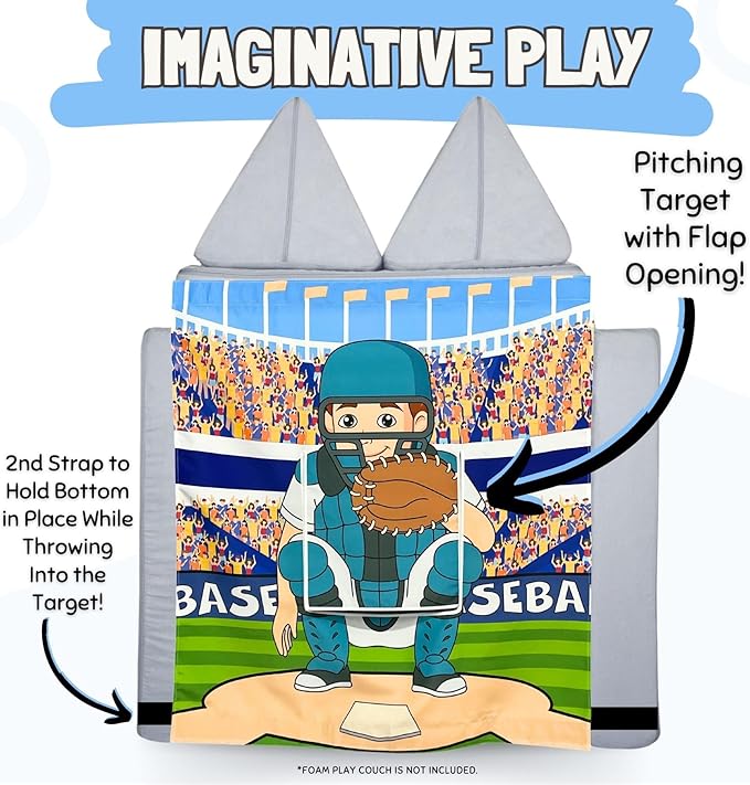 Play Panel for Childrens Foam Sofa Kids Couch (Baseball)