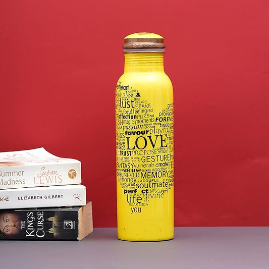 Craft Trade Copper Ayurveda Copper Water Bottle for Drinking – 32oz Antique Multicolor Pure Copper Water Bottle – Travel Water Bottle for Gym, Office, Hiking, Outdoor – Ayurvedic Water Bottle