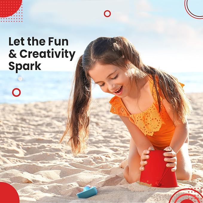 Small Metal Buckets with Handle 6 Pcs – Galvanized Bucket Leak Proof & Rust Resistant 20 fl oz Capacity - Best for Party Décor, Organizing & Decorating Classrooms (Red, Small 4.3" Top)