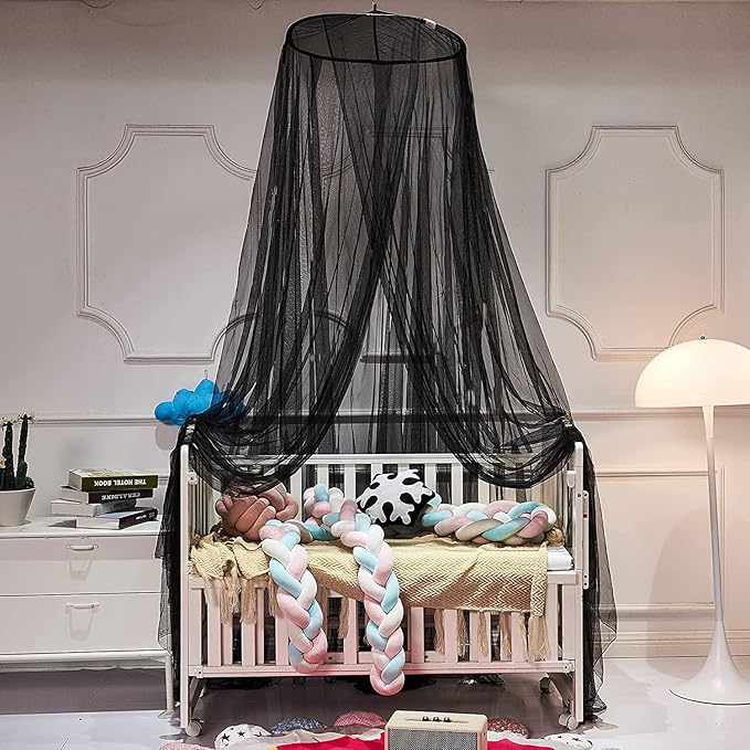 Mosquito Net Bed Canopy for Girls,King Canopy Bed Curtains Full Queen Size from Ceiling,Dome Mosquito Netting Bed Tent Twin Girls Princess Canopy Bed White Decor for Baby Crib,Kid Bed and Adult Beds