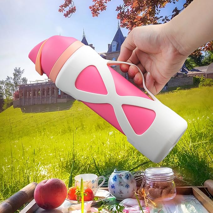 Bigwaves Bottle Sleeve for owala，with Handle,Full Wrap Protection Anti-Sliding Bottom Protective Sleeve,Anti-Scratch,Fall-Arrest,Compatibility with 24oz owala Accessory（White）