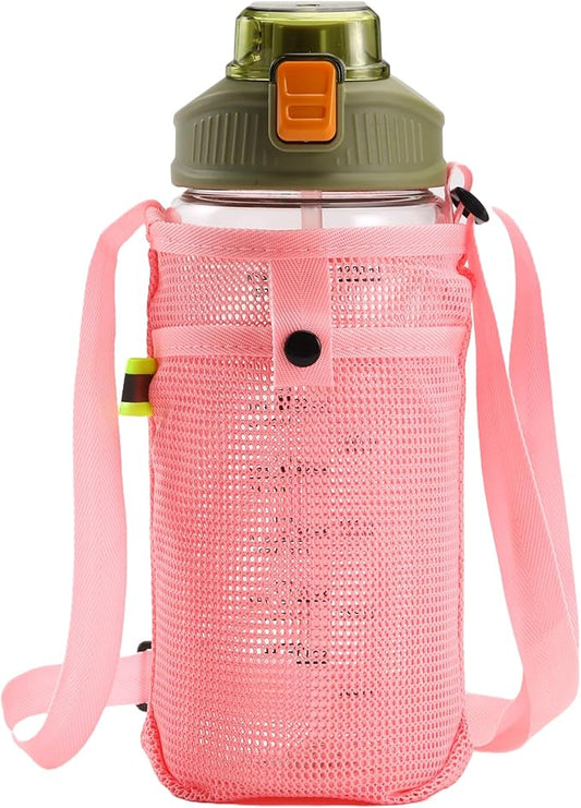 Water Bottle Holder with Strap & Phone Pocket, for 36oz Bottle (Bottle Excluded), Bottle Bag for Sports Gym Walking Hiking Picnic