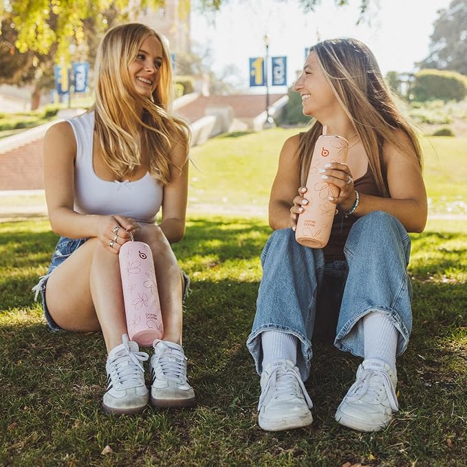 BOTTLE BOTTLE Insulated Water Bottle 24oz with Straw Lid and Handle for Sports Travel Gym Stainless Steel Water Bottles Double-Wall Vacuum Metal Thermos Bottles Leak Proof BPA-Free